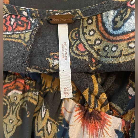 Free People High Plains Printed Boho Dress Size XS - Picture 5 of 7